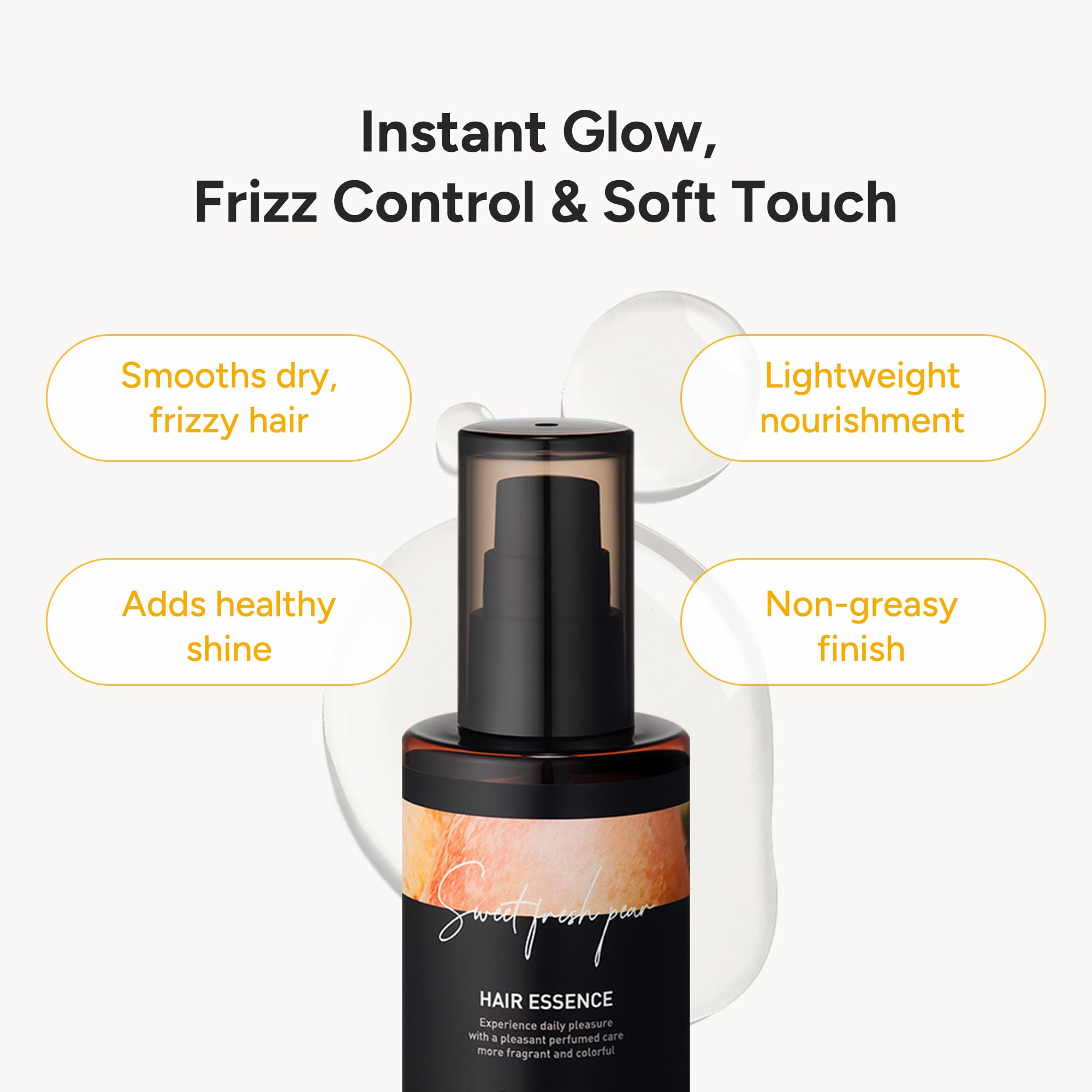 BANANAL 2-in-1 Hair Serum & Perfume Oil - Korean Hair Care, Moroccan Argan Oil & 12 Amino Acids for Dry Damaged Hair, Anti-Frizz Glass Hair Shine, Paraben-Free, Sweet Fresh Pear, 3.38 fl oz