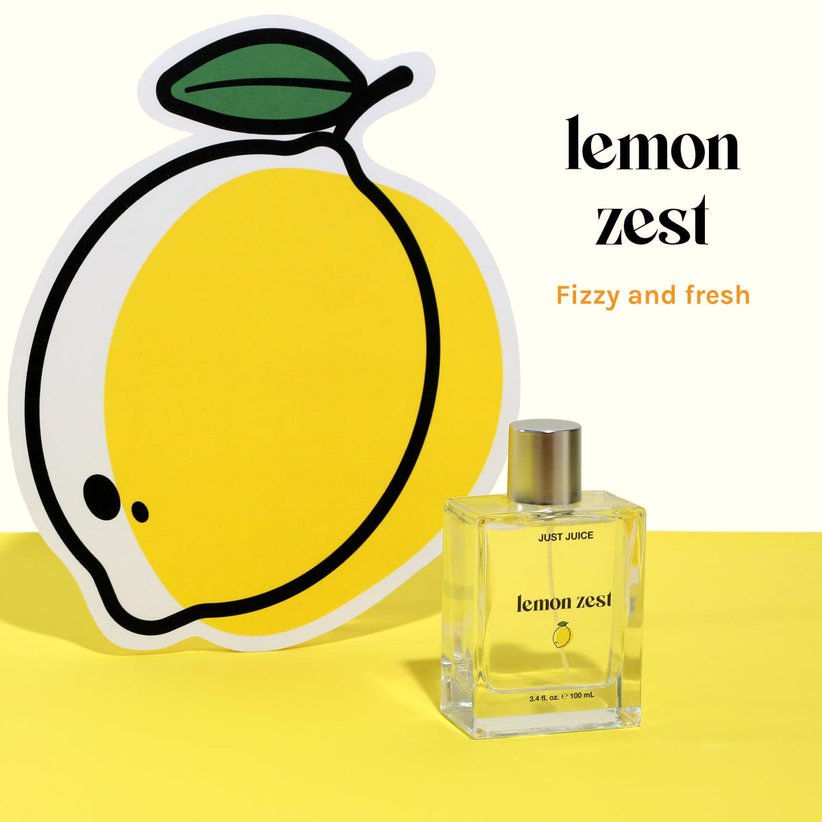 Just Juice Lemon Zest - Mini Travel Perfume - Lemon, Grapefruit, Mandarin - Fruity Floral Perfume for Women and Men - 0.3 oz