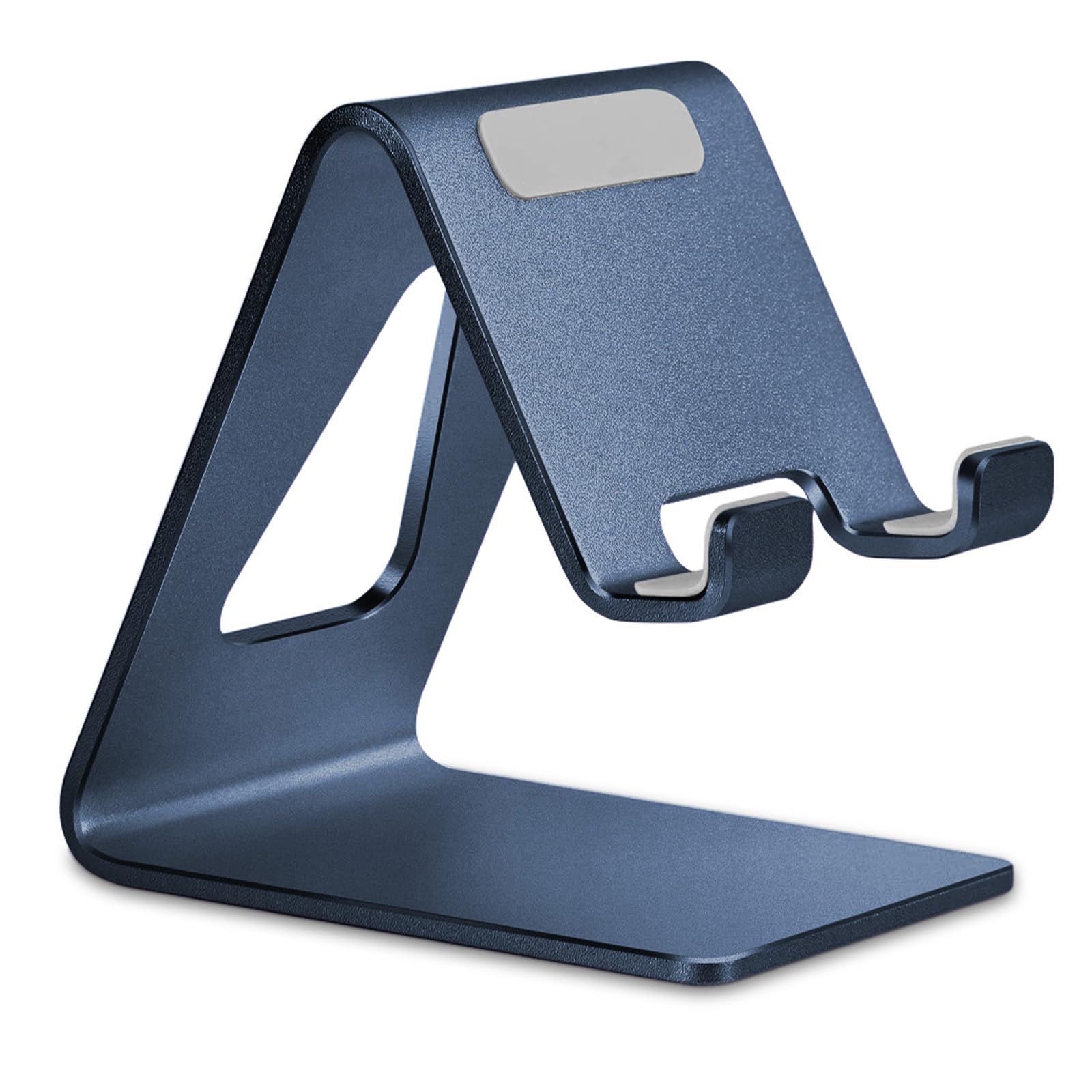 Aoviho Desk Cell Phone Stand Phone Holder - Aluminum Phone Cradle Dock for iPhone 13 12 pro 11 X Xs max 8 7 6 6s Plus SE 5 5s SE Samsung, All Smart Phones (Navy Blue)