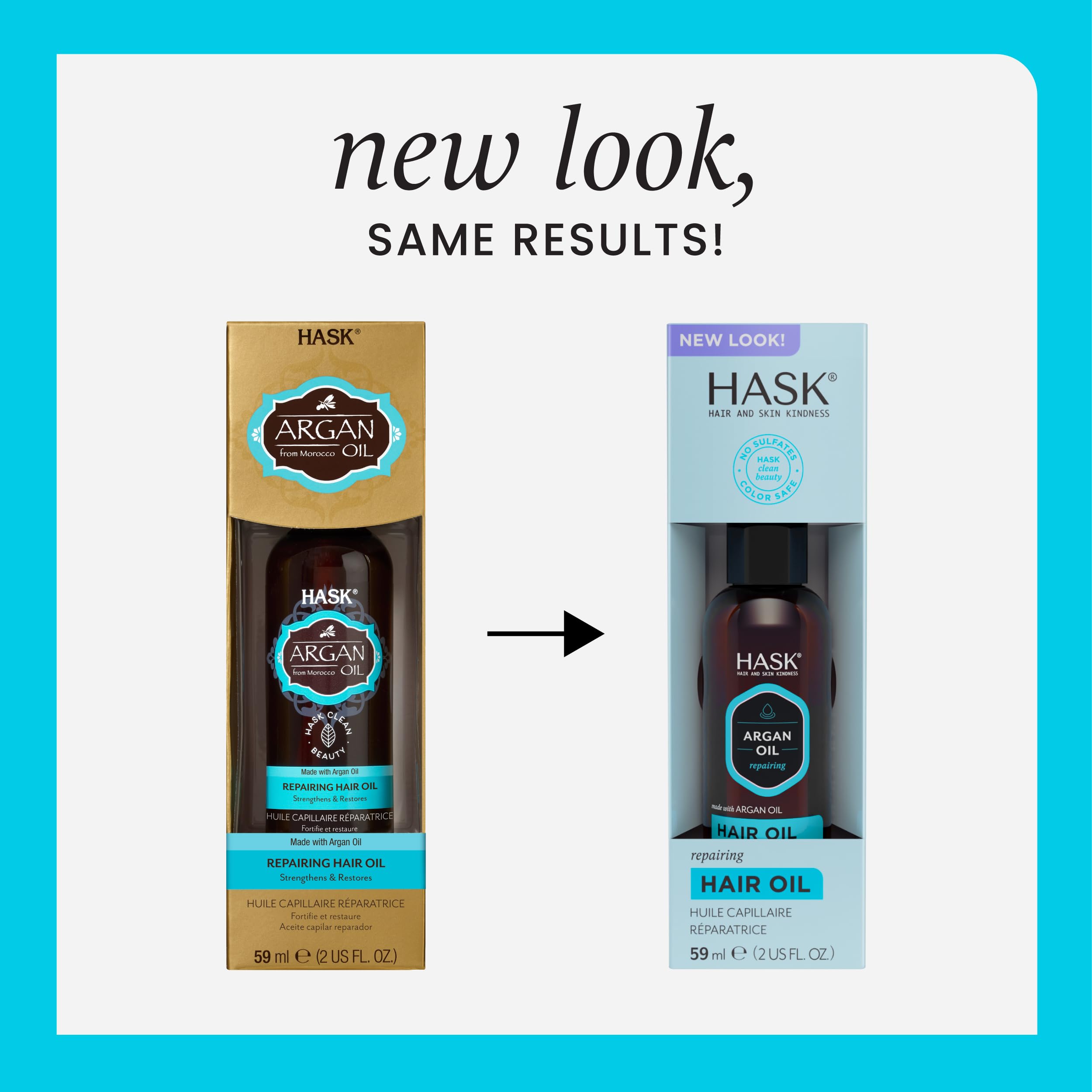 HASK ARGAN Repairing Hair Oil for shine and frizz control for all hair types, color safe, gluten free, sulfate free, paraben free - 2 Hair Oils