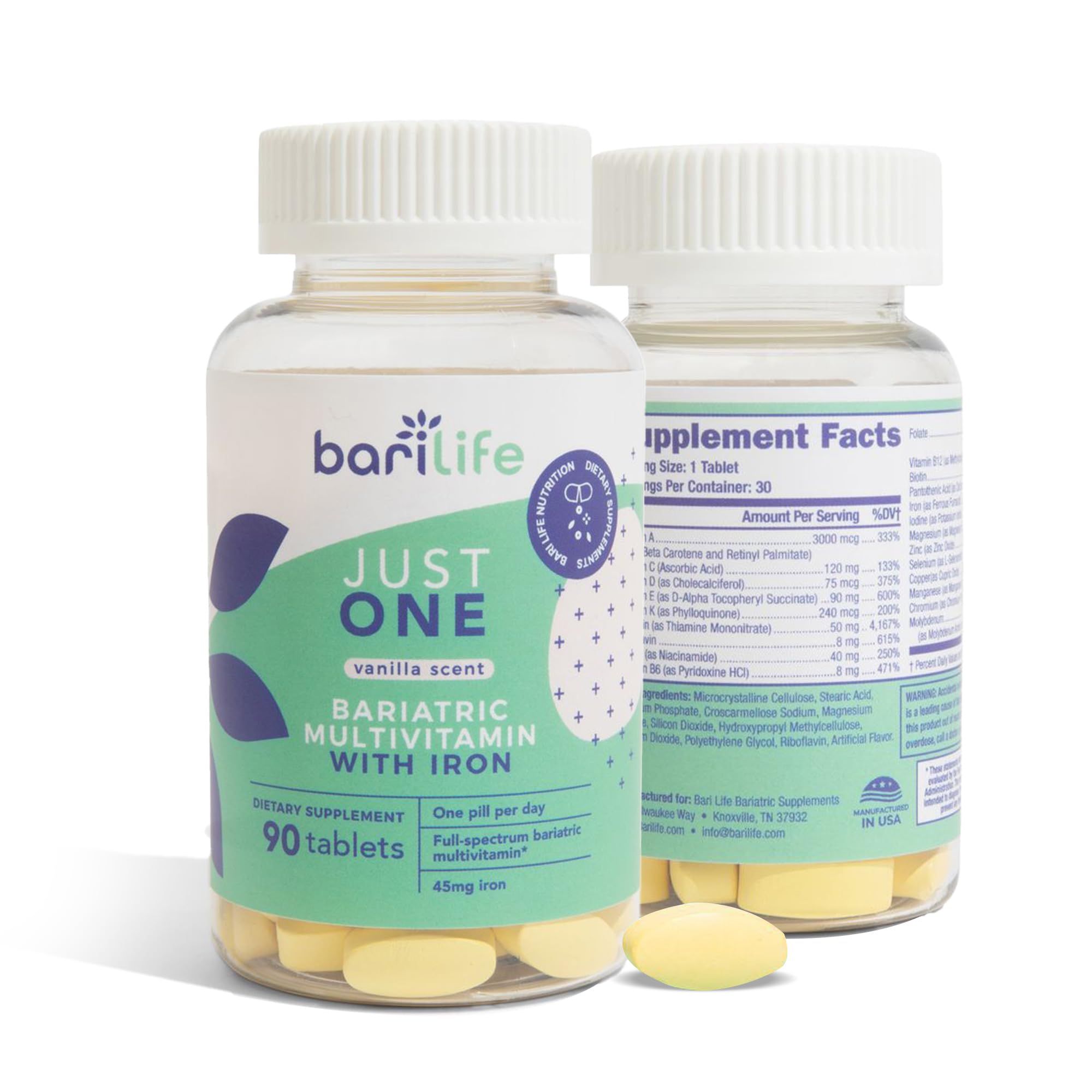 Just One - Once Daily Bariatric Multivitamin with Iron (30)