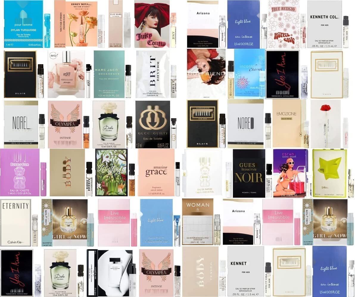 JRoBeauty Perfume High End Fragrance Samples Set for Women - (Pack of 12 Sample Vials)