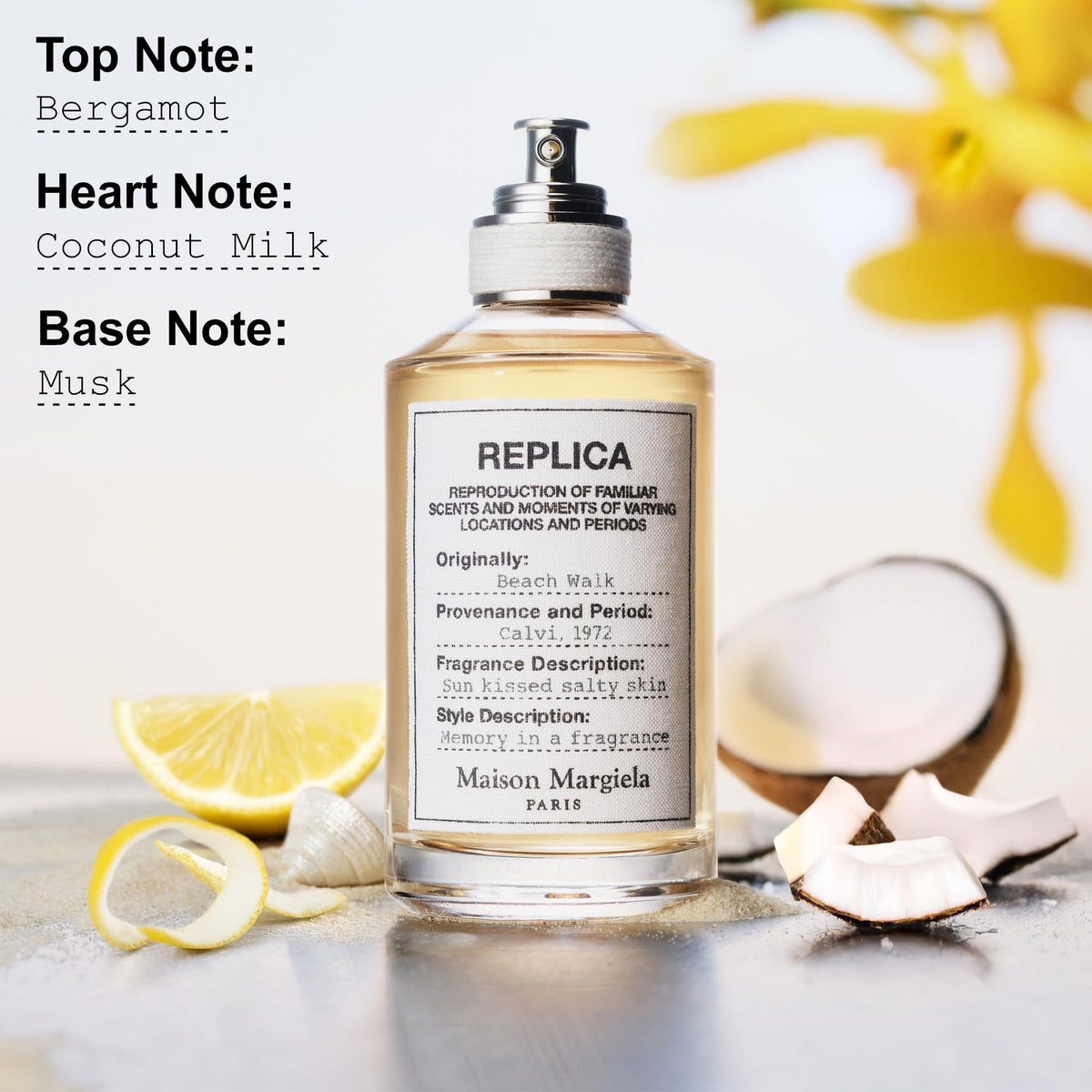 Maison Margiela - Replica - Beachwalk Eau de Toilette Travel Set ($206 Value) - Fresh Fragrance - With Bergamot, Ylang Ylang & Coconut - 3.4 Fl Oz Full Size & 0.3 Fl Oz Travel Size