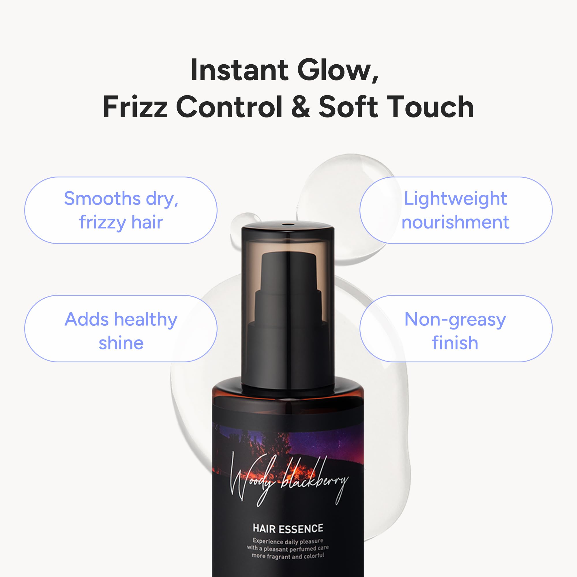 BANANAL 2-in-1 Hair Serum & Perfume Oil - Korean Hair Care, Moroccan Argan Oil & 12 Amino Acids for Dry Damaged Hair, Anti-Frizz Glass Hair Shine, Paraben-Free, Woody Blackberry, 3.38 fl oz