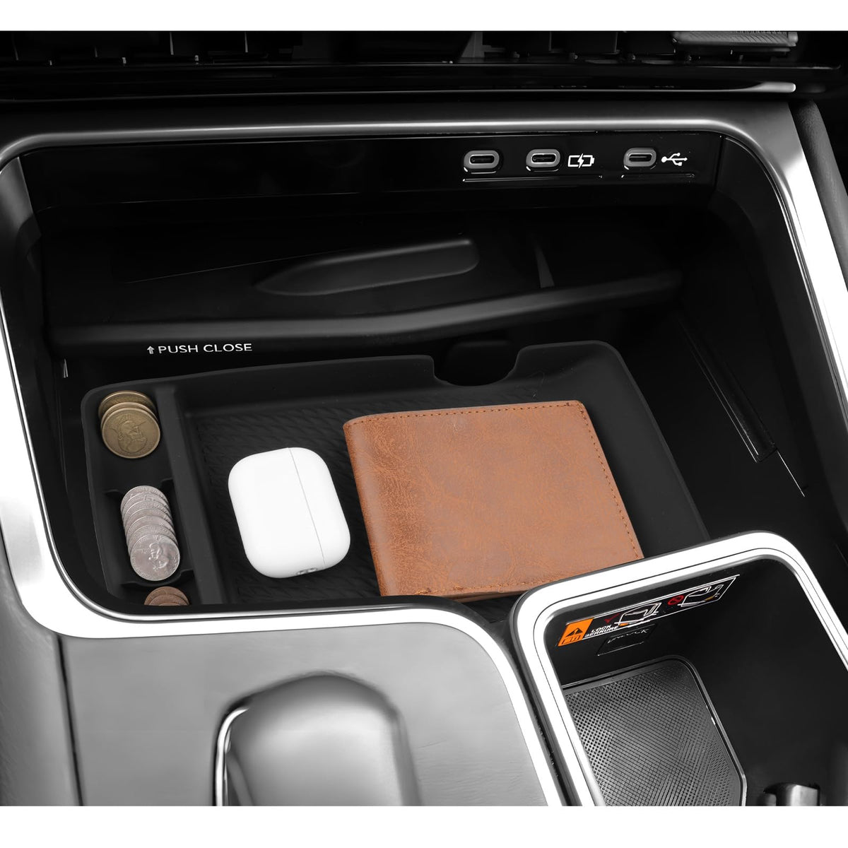 LUWU 2026 Lexus TX Under Wireless Charging Box Center Console Storage Tray Compatible with Lexus 2024 2025 2026 TX TX350/TX500h/TX500h+ Accessories Center Console Organizer Silicone Material