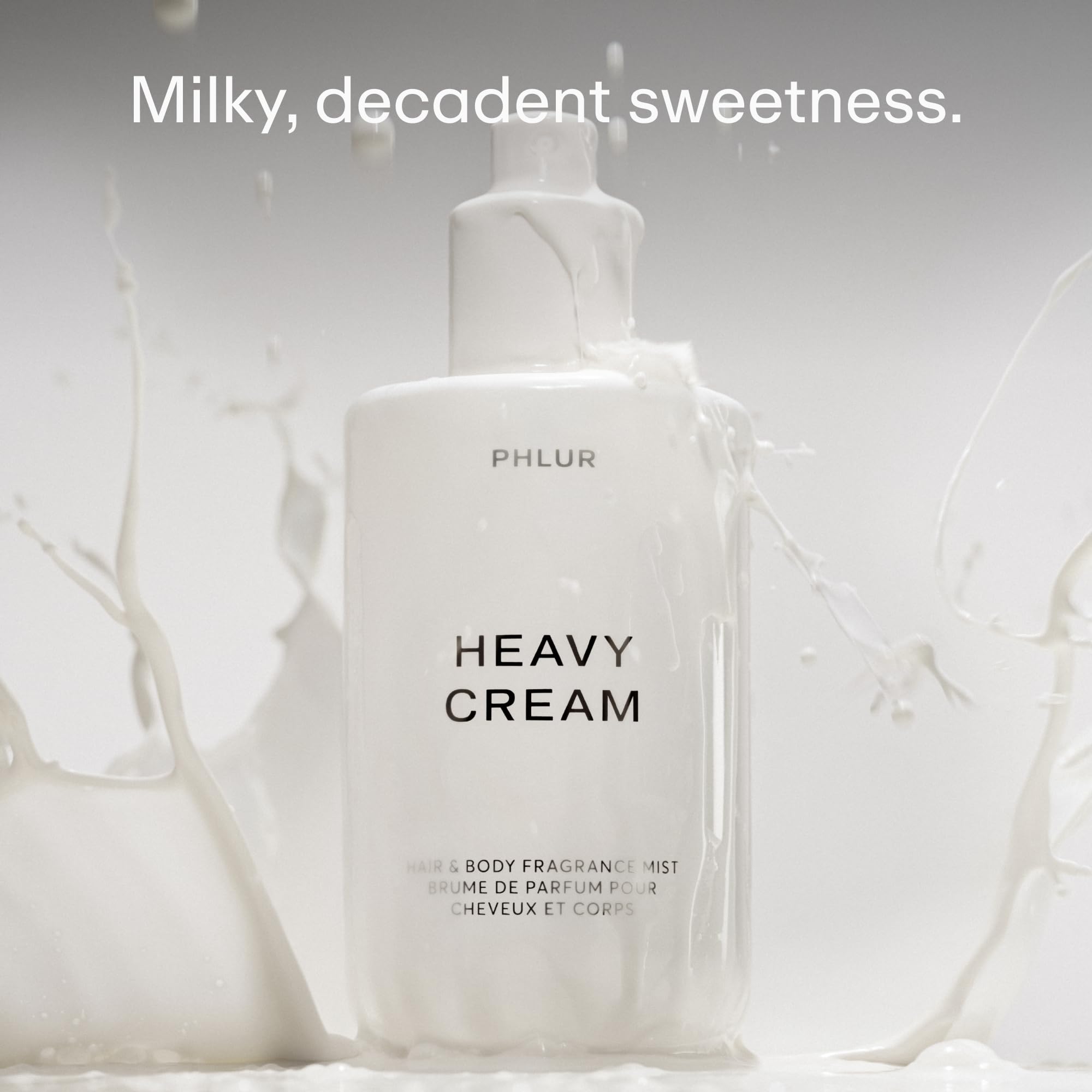 PHLUR Heavy Cream Body Mist, 8 Fl Oz – Hair and Body Perfume for Women, Gourmand Vanilla Body Spray with Marshmallow, Coconut Cream & Citrus Fragrance
