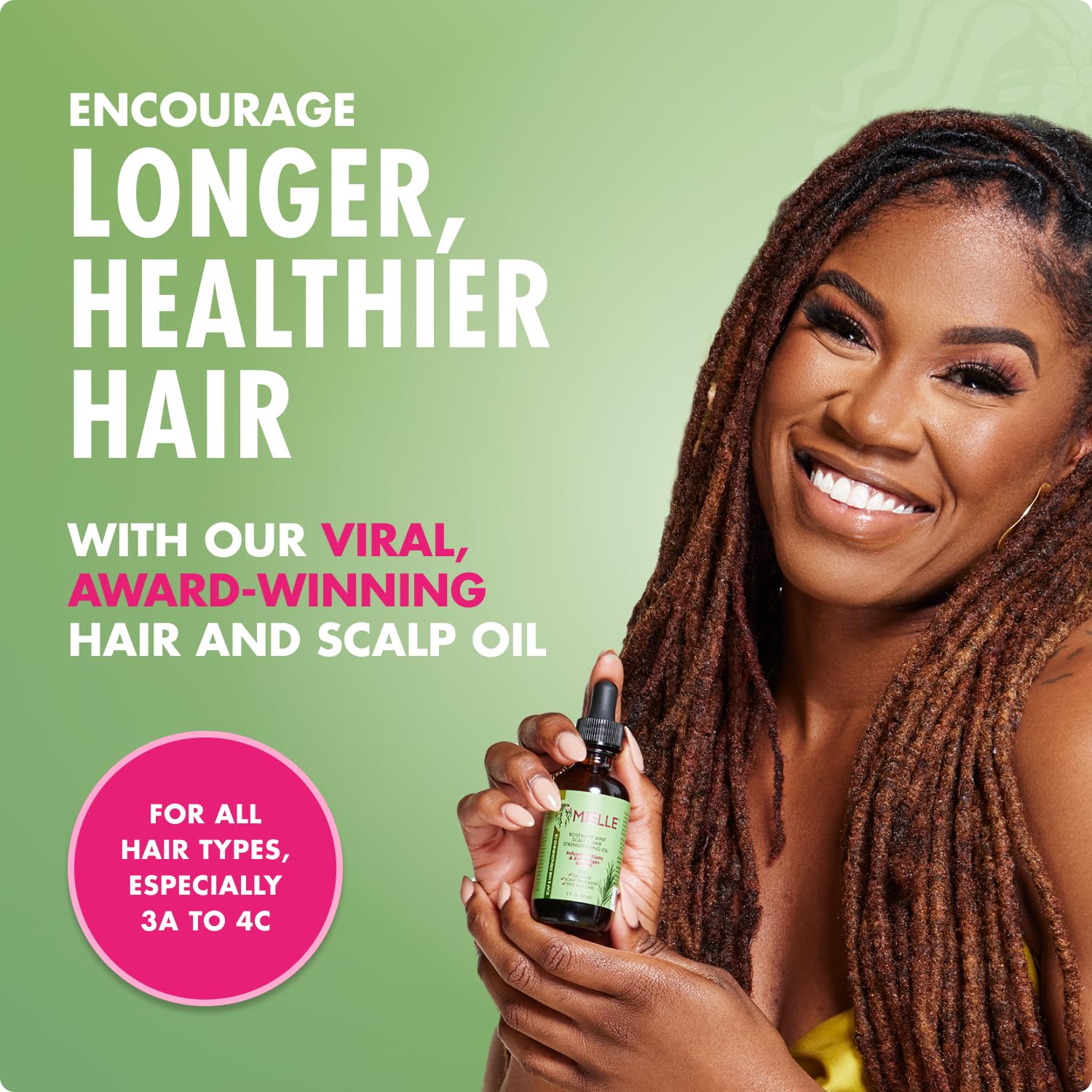 Mielle Organics Rosemary & Mint Hair Oil - Strengthening Biotin Oil Infused Frizzy & Damaged Hair Care - Split Ends & Dry Scalp Treatment to Support Longer, Healthier Strands, 2 Ounce