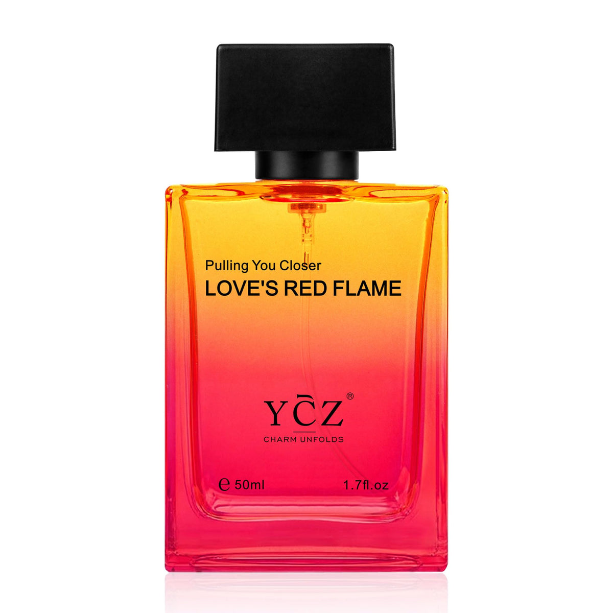Ycz LOVE'S RED FLAME Men's Perfume 1.7 oz, Gradient Red Flame Bottle for Passionate Love Perfume, Spicy Woody Signature Long-Lasting Fragrance - Ideal Men Perfumes for Special Occasions Daily