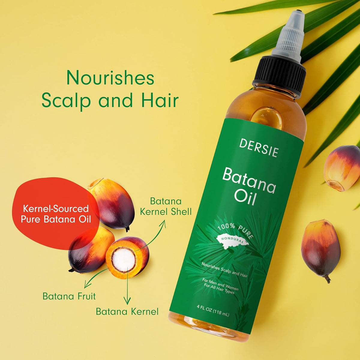 Dersie Batana Oil Ritual Set - 100% Raw Batana Paste & 100% Pure Liquid Oil Duo - Weekly Deep Care + Daily Leave-In for Dry, Damaged, High Porosity Hair