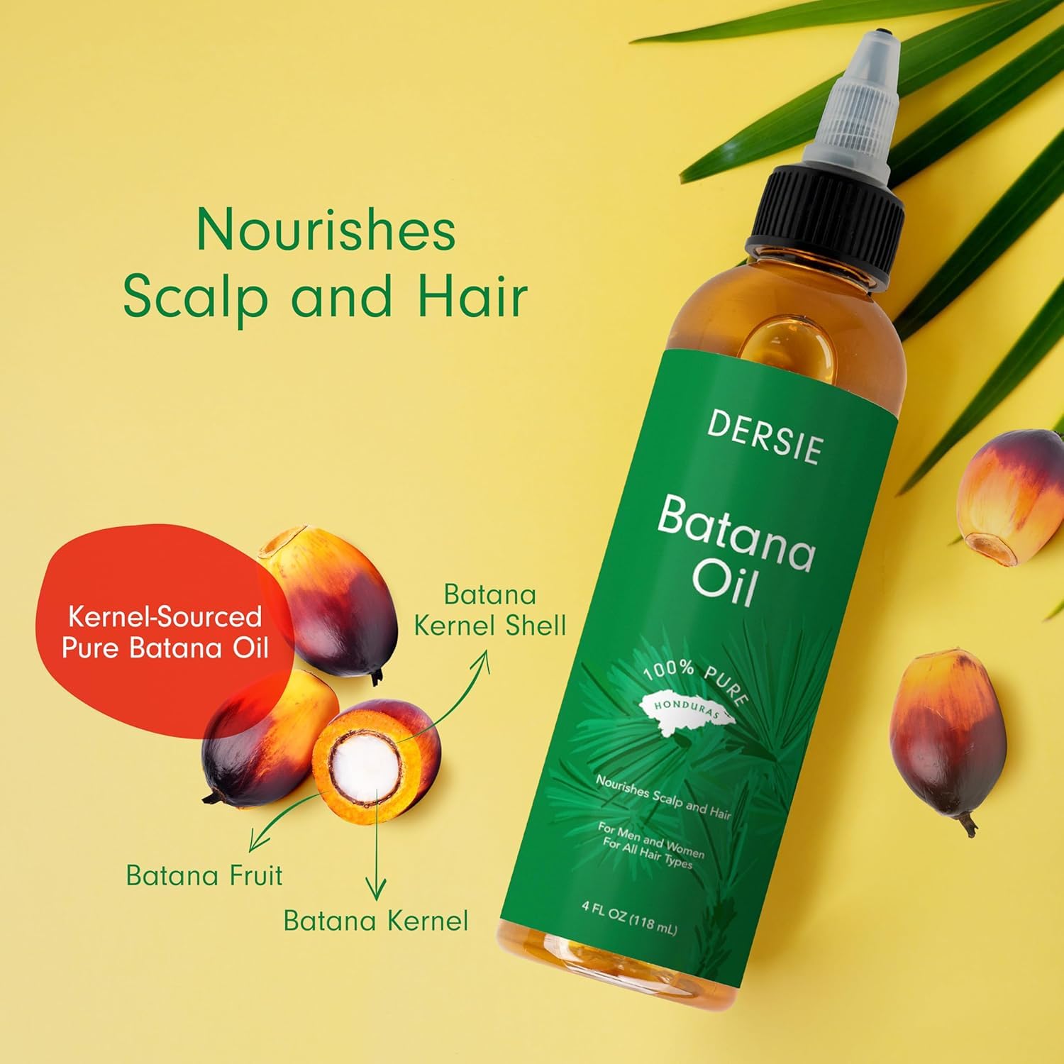 Dersie Batana Oil Ritual Set - 100% Raw Batana Paste & 100% Pure Liquid Oil Duo - Weekly Deep Care + Daily Leave-In for Dry, Damaged, High Porosity Hair