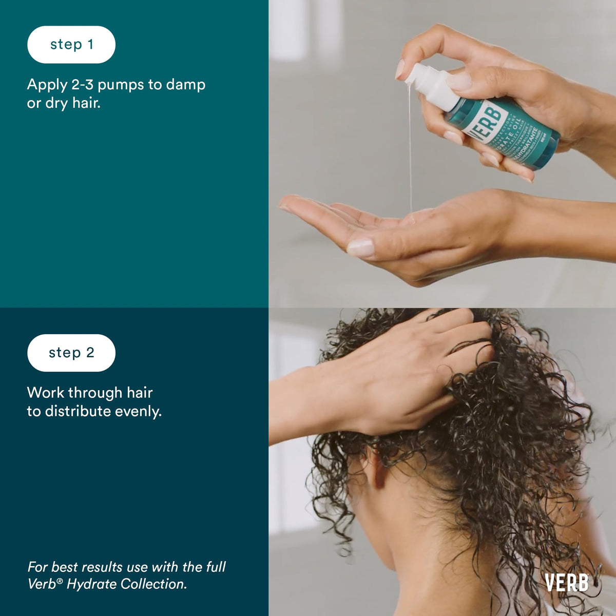VERB Hydrate Oil 0.54 oz Sample Size | Shine + Heat Protection for Dry Hair