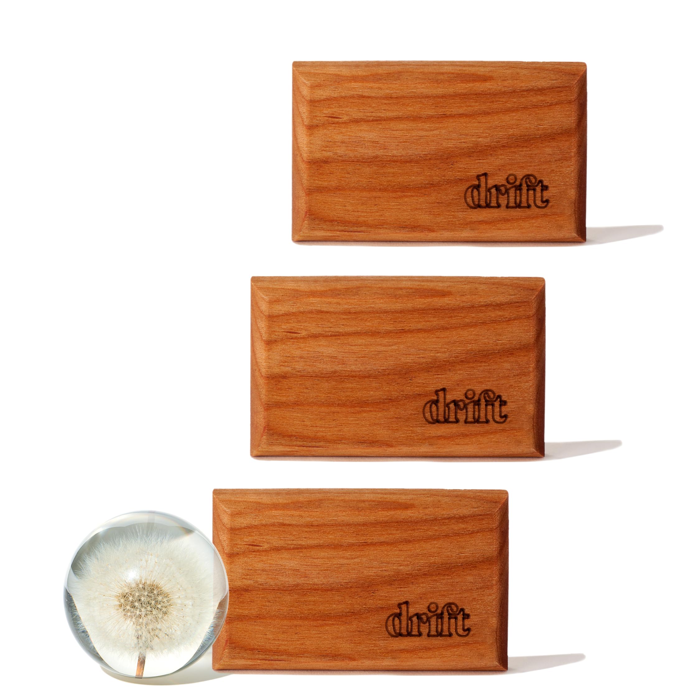 Drift Car Air Freshener - The Original Wood Air Freshener - Car Odor Eliminator - Long Lasting Scent - Metal Clip - Essential Oils - Clean Ingredients - Open Air Scent 3 Pack Refill - NO CLIP INCLUDED