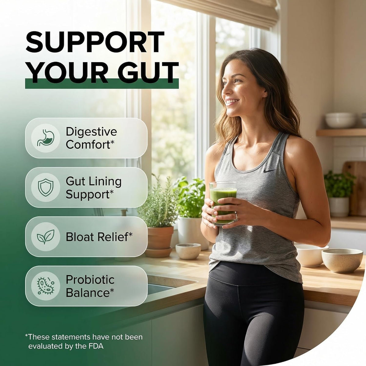 GutResto Fiber Supplement Psyllium Husk Powder Probiotic Gut Health Digestive Enzymes Prebiotic L-Glutamine Slippery Elm Aloe Vera Marshmallow Root Turmeric Ginger Peppermint by Clean Nutra 30 Svgs