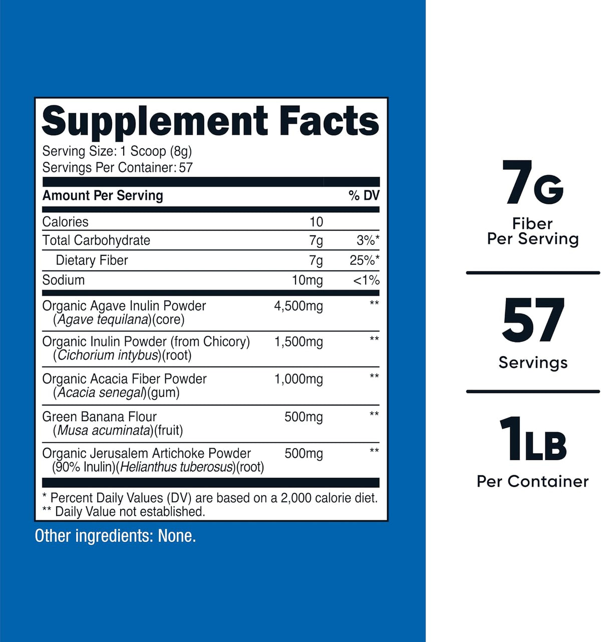 Nutricost Prebiotic Fiber Unflavored (1 Pound) Gluten Free
