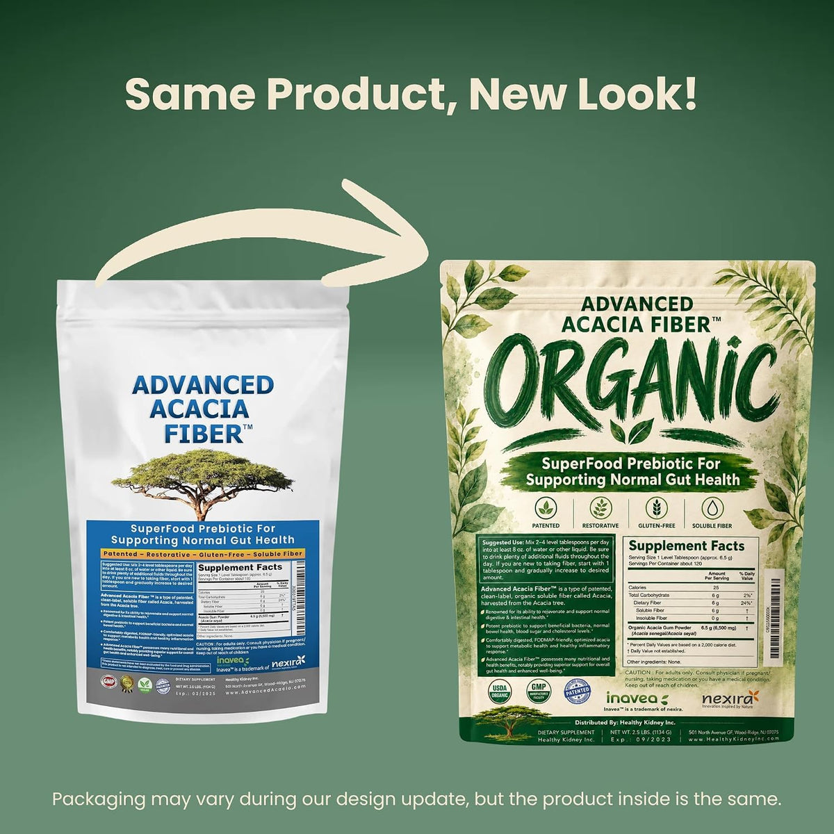 Organic Advanced Acacia Fiber Powder 40oz (2.5 lbs) - Soluble Fiber Leaky Gut Repair Powder. Natural Supplement for Gut Health, Regularity, Digestive Rejuvenation