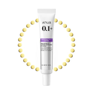Anua retinol 0.1 caffeine revitalizing eye cream for dark circles puffiness and fine lines korean skincare 1.05 fl oz