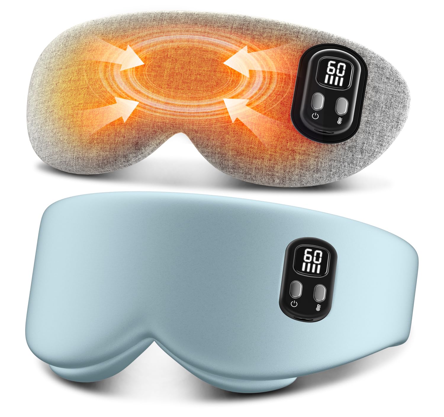 Anydance cordless heated eye mask warm compress for dry eyes and sleep relief teal green