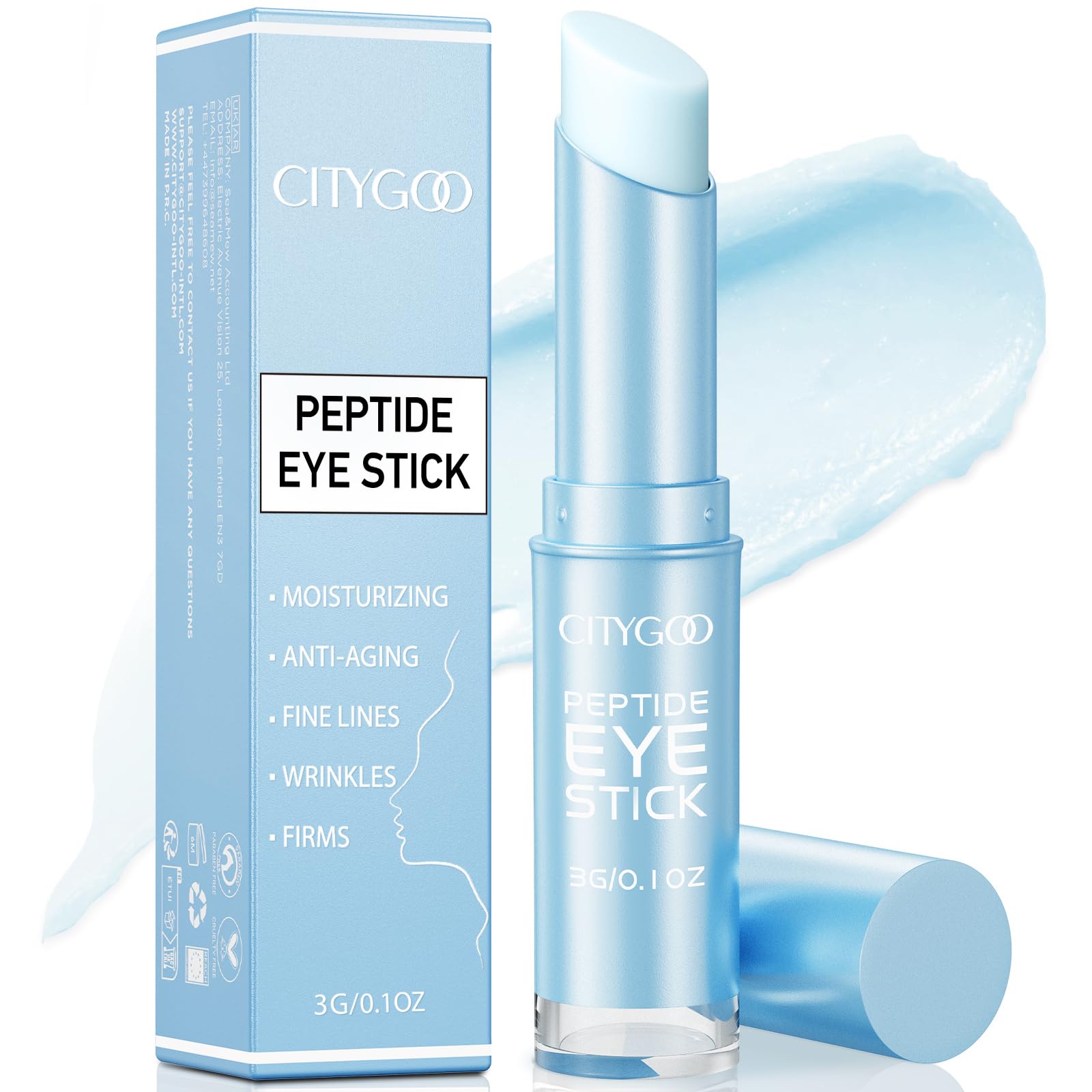 CITYGOO Peptide Moisturizing Eye Stick for deep under-eye hydration and anti-aging.