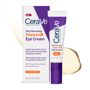 CeraVe Skin Renewing Vitamin C Eye Cream Tube - Brightening and Restoring Formula