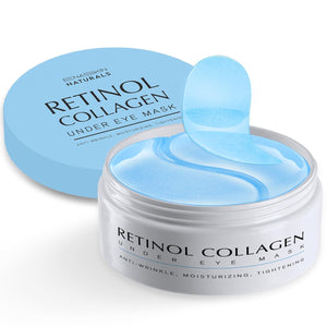 Enaskin Naturals Blue Under Eye Patches - 30 Pairs of Retinol and Collagen Gel Masks