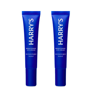 Pack of two 0.5 Fl Oz tubes of Harry's Brightening Under Eye Cream for dark circles and daily eye care.