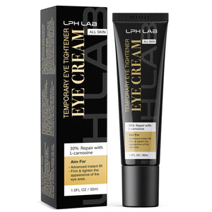 30ml tube of LPH LAB Temporary Eye Tightener cream for instant removal of under-eye bags and puffiness.