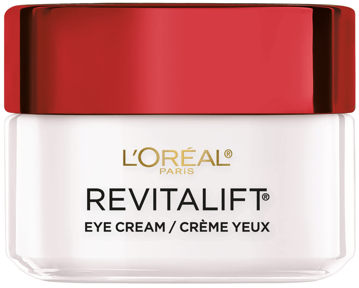 L'Oreal Paris Revitalift Anti-Wrinkle and Firming Eye Cream 0.5 oz jar.