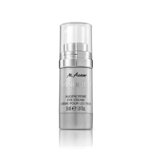 1.01 Fl Oz bottle of M. Asam VINOLIFT Eye Cream for anti-wrinkle skin rejuvenation and deep hydration.
