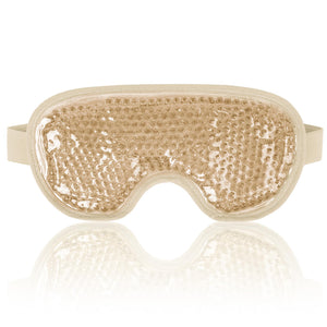 NEWGO cooling eye mask champagne cold ice pack for puffy eyes dark circles headache and stress relief