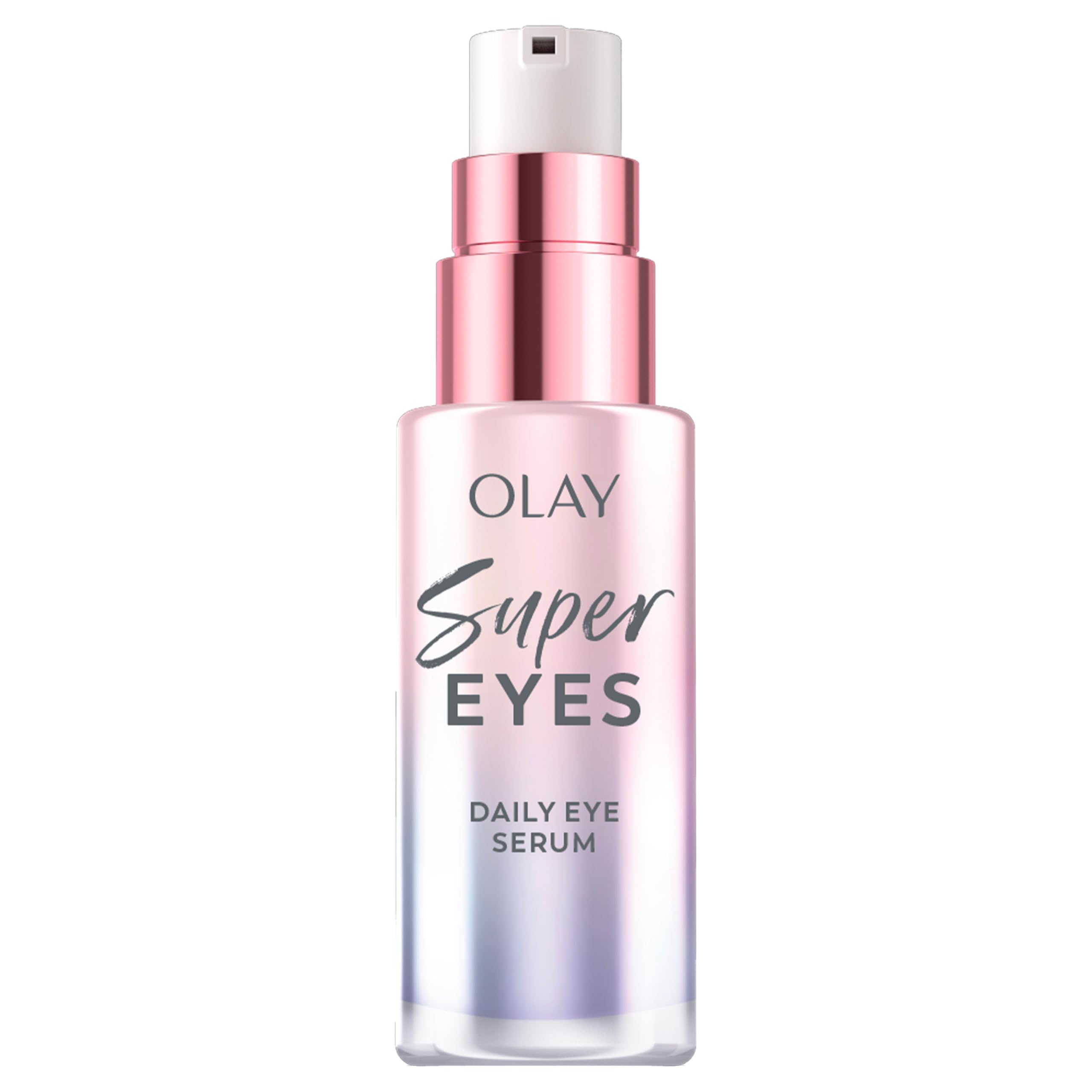 Olay super eye serum with vitamin C caffeine niacinamide and peptides for dark circles fine lines and anti aging eye care