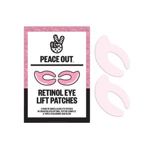 Peace Out retinol eye lift patches biocellulose eye masks with retinol and peptides for fine lines and wrinkles