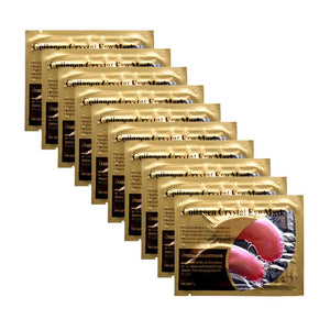 Permotary Pink Crystal Collagen Eye Pads, 60 pieces of pink hydrogel masks for under-eye brightening and hydration.