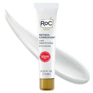 RoC Retinol Correxion Eye Cream 0.25 oz mini tube for targeted wrinkle and dark circle treatment.