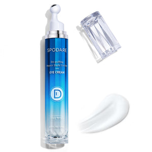 SPODARE Caffeine Eye Cream with 360 Degree Massage Ball Roller Serum for Dark Circles Puffiness Eye Bags and Wrinkles