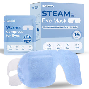 16 Individually Wrapped Unscented Self-Heating Steam Eye Masks for Sensitive Eyes