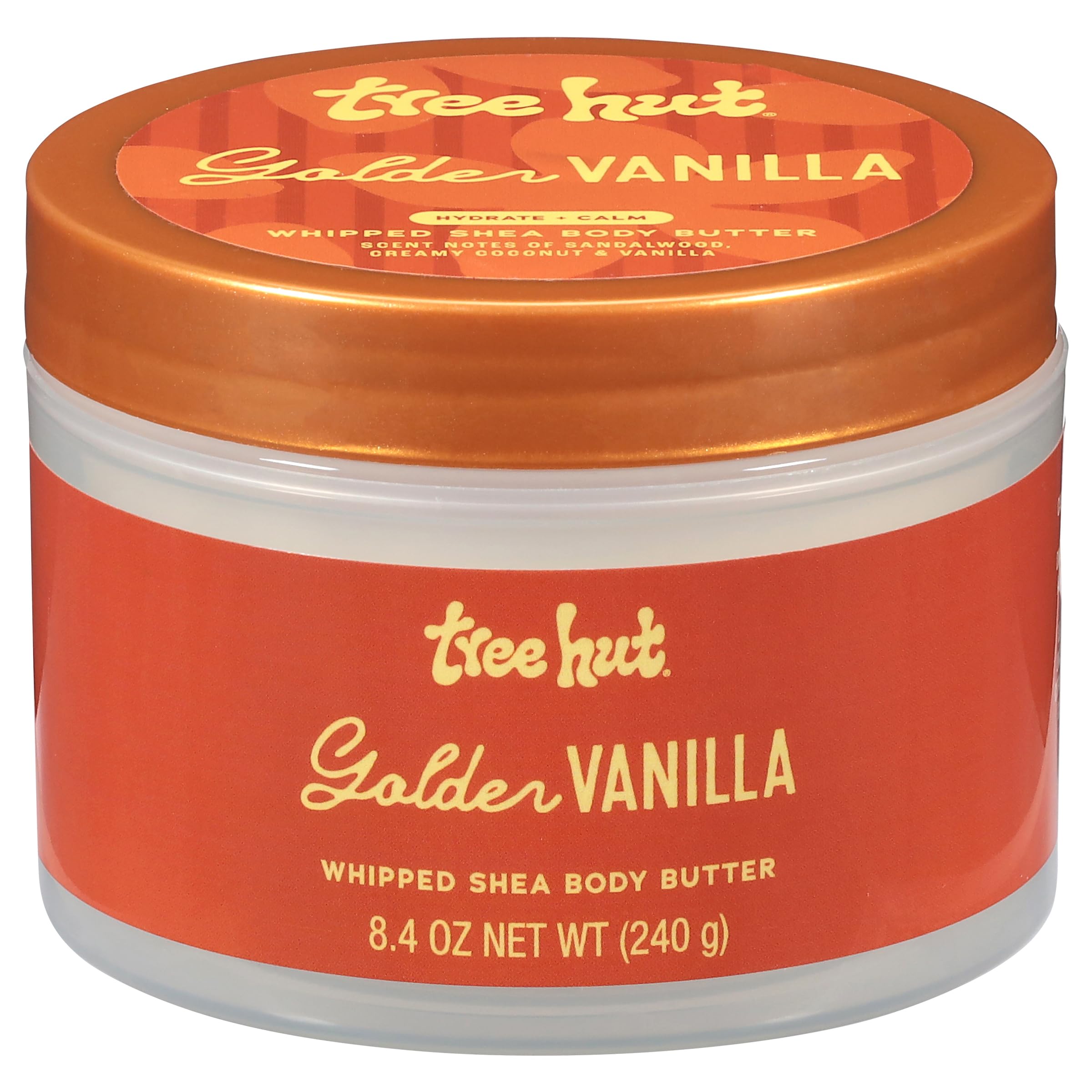 Tree Hut Golden Vanilla Whipped Shea Body Butter 8.4 oz jar