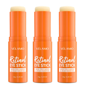 VELAMO ADVANCED Retinol Eye Stick 3-Piece Set - Korean Anti-Aging Skincare Formula